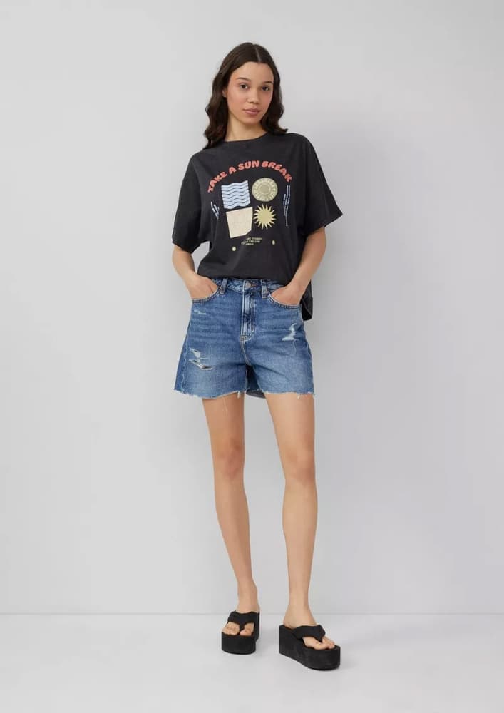 Γυναικείο Τζιν Σορτς Μπλε S.Oliver 2167242-56Y7