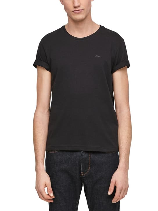Ανδρικό T-Shirt Μαύρο S.Oliver 2057430-9999