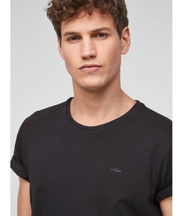 Ανδρικό T-Shirt Μαύρο S.Oliver 2057430-9999