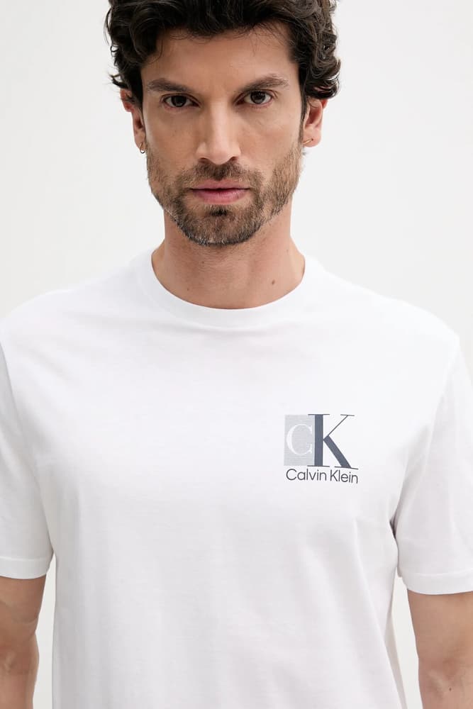 Ανδρικό T-shirt Λευκό Calvin Klein LV04RC853G-YAF