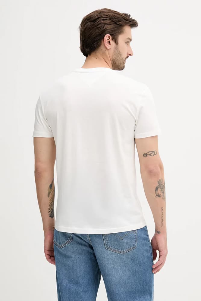Ανδρικό T-shirt Λευκό Tommy Jeans DM0DM21940-YBL