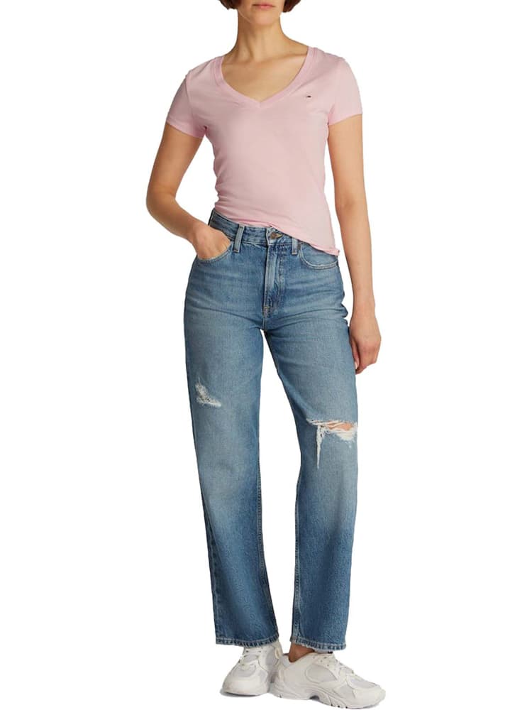 Γυναικείο T-shirt Ροζ Tommy Jeans DW0DW20458-TH3