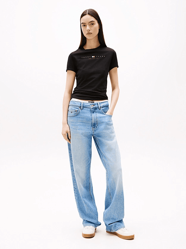 Γυναικείο T-shirt Μαύρο Tommy Jeans DW0DW21422-BDS