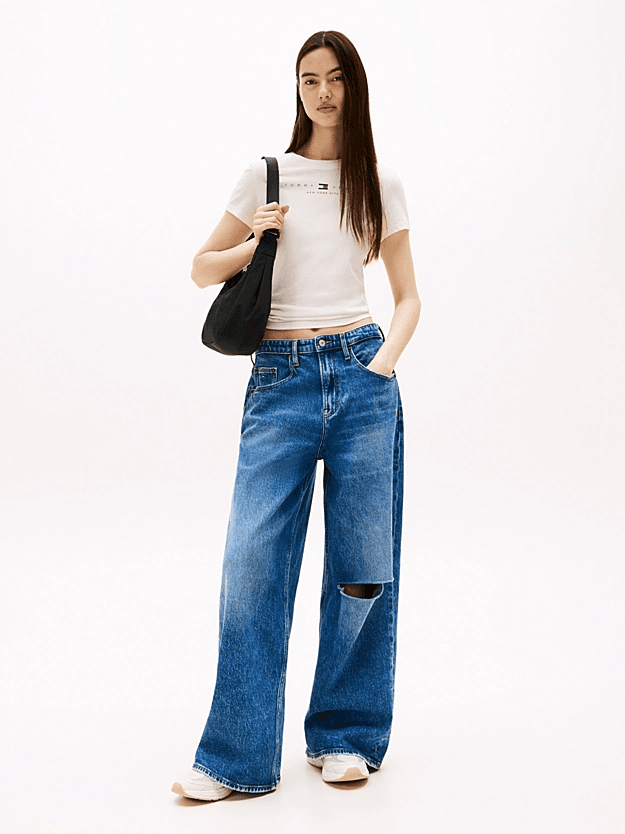 Γυναικείο T-shirt Off White Tommy Jeans DW0DW21422-YBH