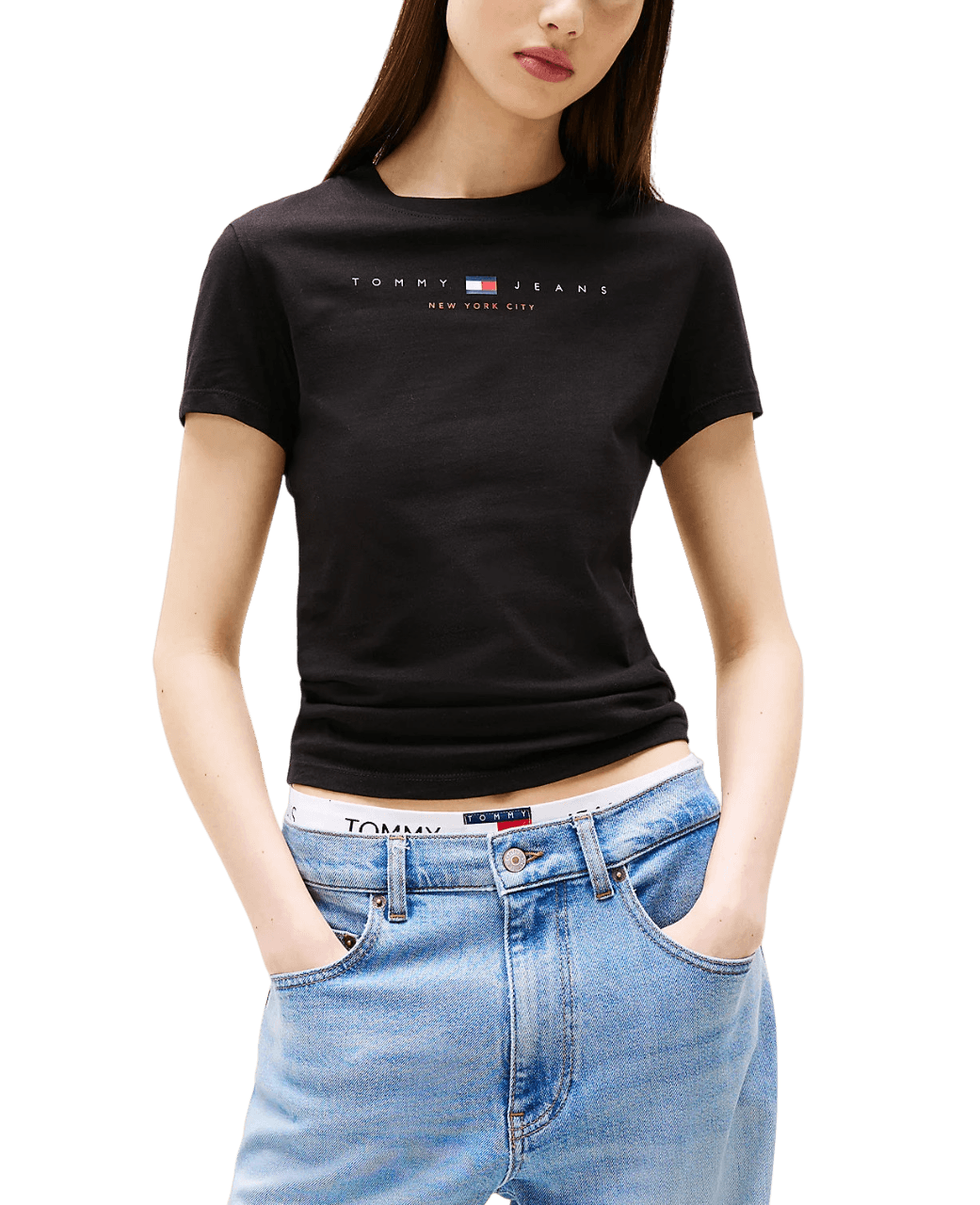 Γυναικείο T-shirt Off White Tommy Jeans DW0DW21422-YBH