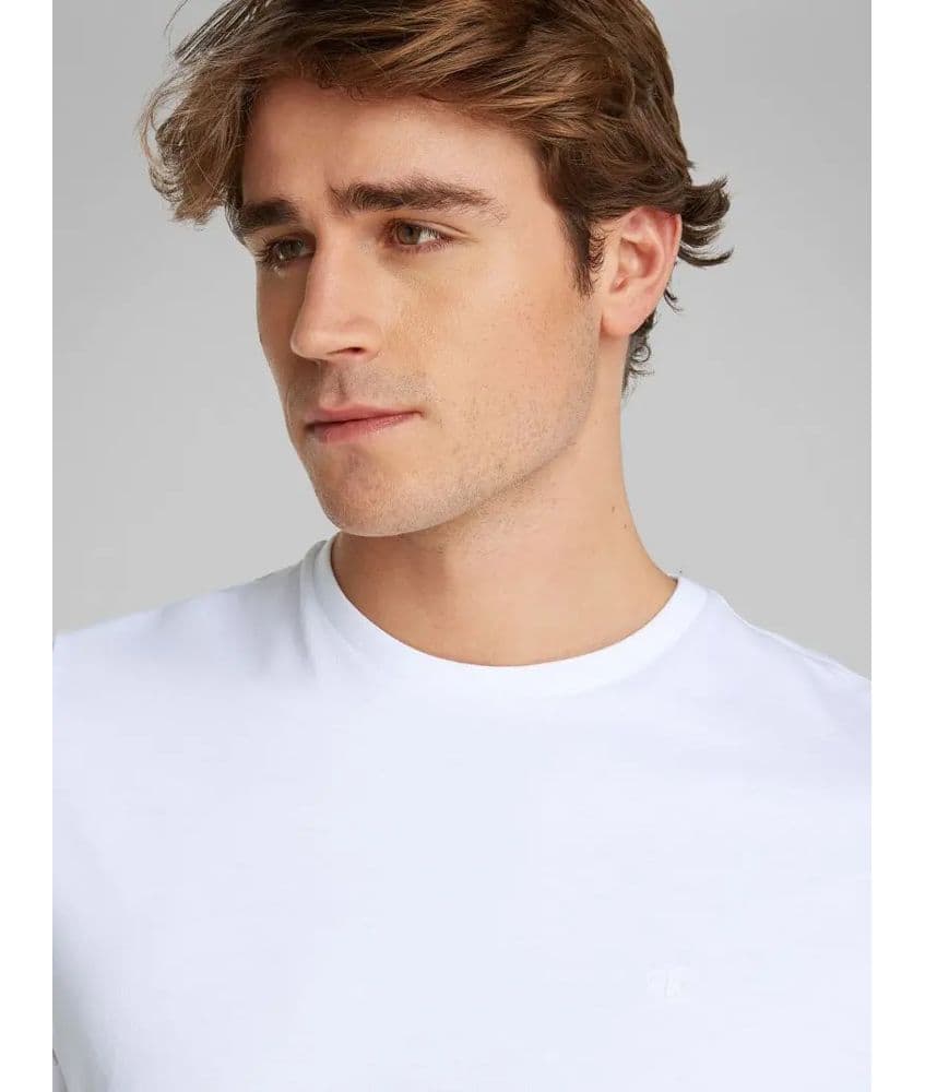 T-SHIRT CALVIN KLEIN SMOOTH COTTON SOLID CREW NECK TEE BRILLIANT WHITE CALVIN KLEIN