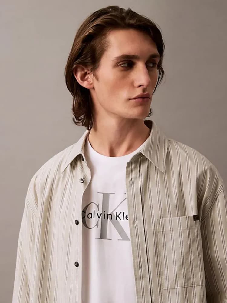 T-SHIRT CALVIN KLEIN SS HERO MONOLOGO TEE BRILLIANT WHITE CALVIN KLEIN