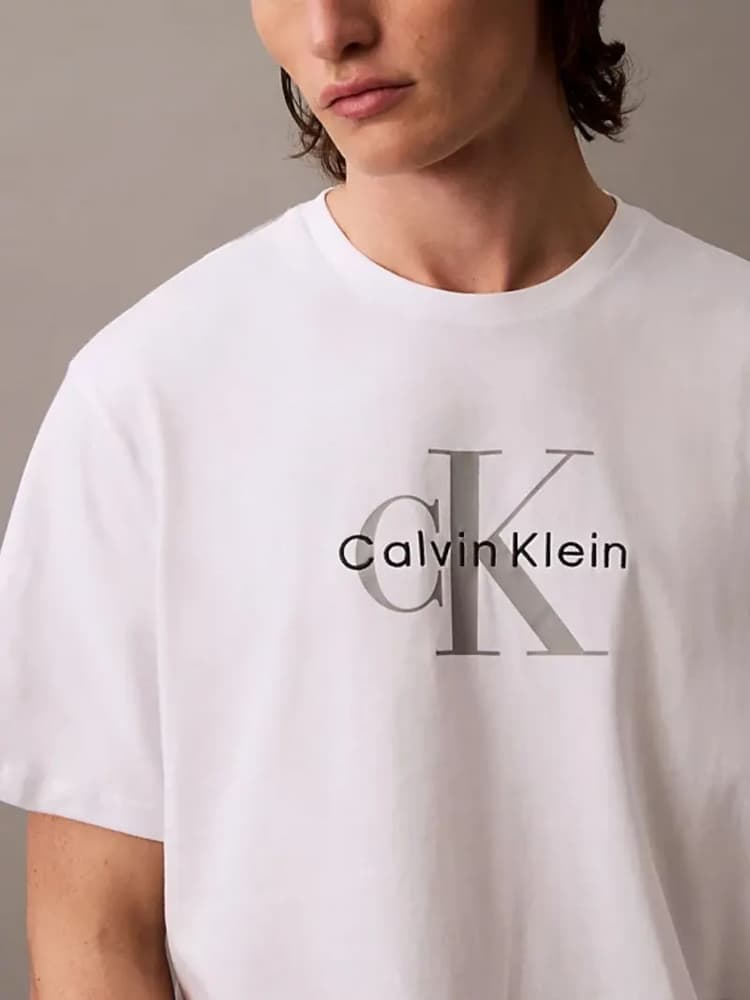 T-SHIRT CALVIN KLEIN SS HERO MONOLOGO TEE BRILLIANT WHITE CALVIN KLEIN