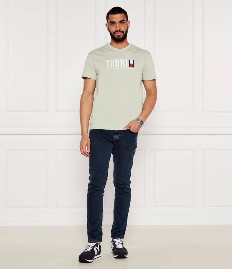 Ανδρικό T-shirt Μέντα Tommy Jeans DM0DM21941-M1C