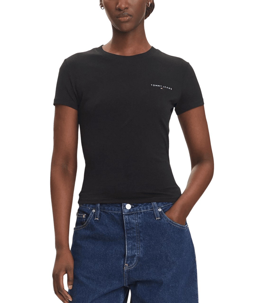 Tommy Jeans Linear Logo Slim Fit T-Shirt Women