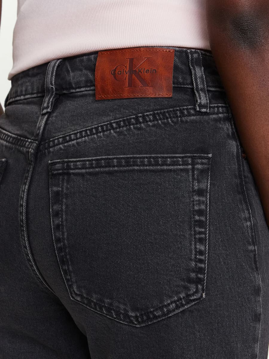Γυναικείο High Rise Straight Τζιν Μαύρο Calvin Klein LV047B909G-846