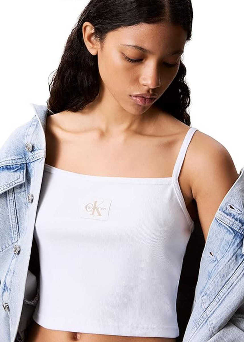 Γυναικείο Αμάνικο Τοπ Λευκό Calvin Klein LV047C908G-YAA