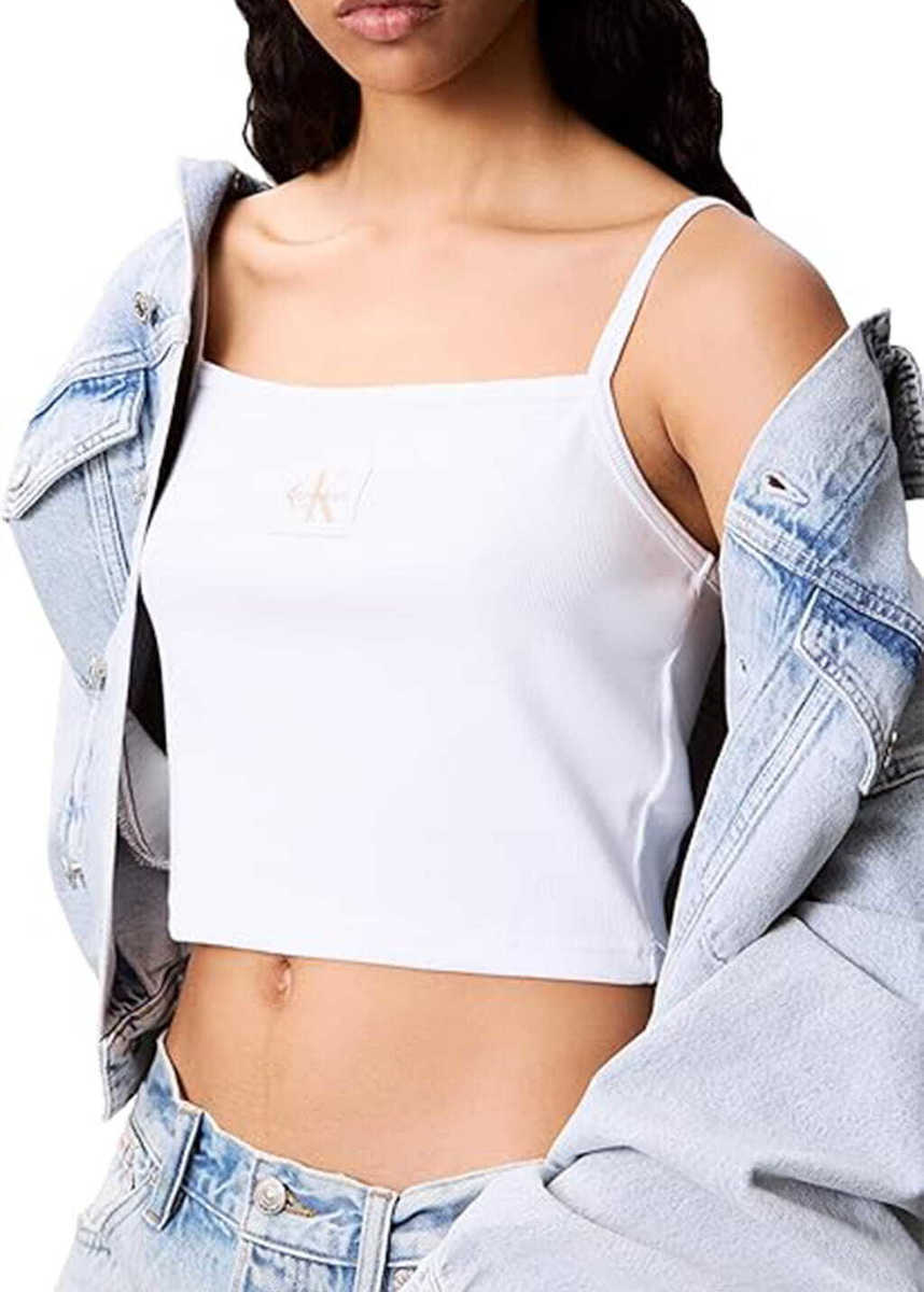 Γυναικείο Αμάνικο Τοπ Λευκό Calvin Klein LV047C908G-YAA