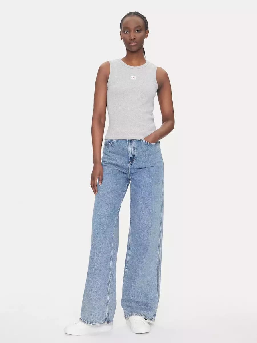 Γυναικείο Αμάνικο Τοπ Γκρι Calvin Klein LV047C201G-P79