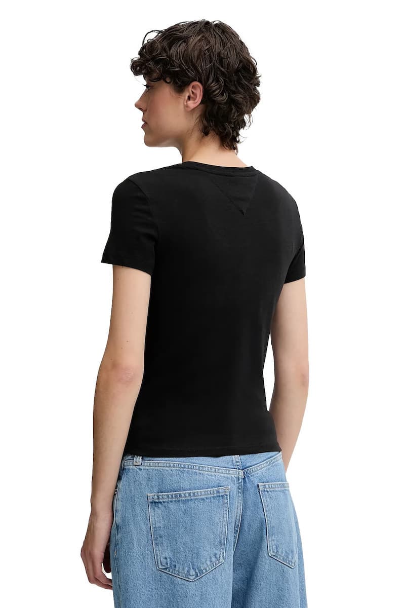 Γυναικείο Slim T-shirt Μαύρο Tommy Jeans DW0DW20913-BDS