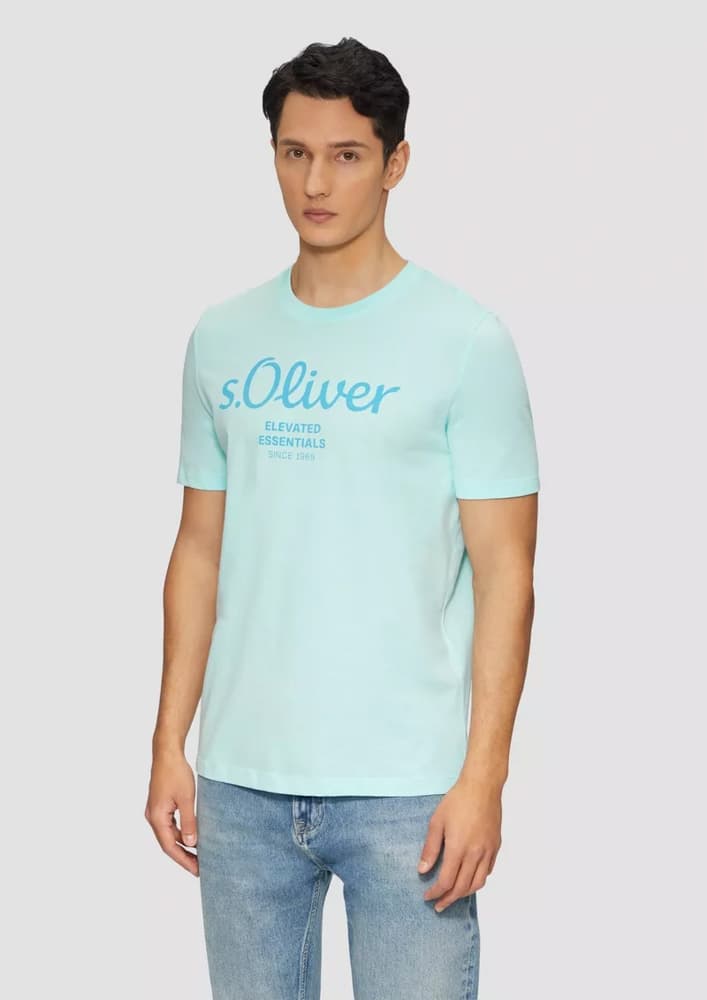 Ανδρικό T-shirt Γαλάζιο S.Oliver 2139909-60D2