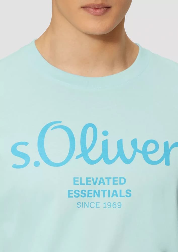 Ανδρικό T-shirt Γαλάζιο S.Oliver 2139909-60D2
