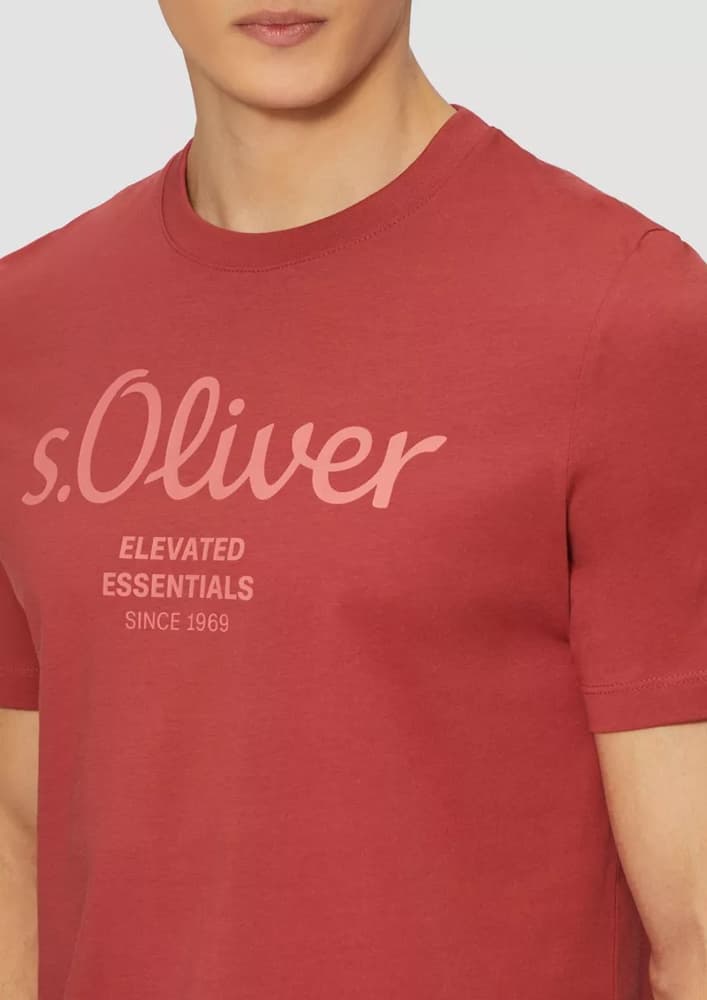 Ανδρικό T-shirt Κόκκινο S.Oliver 2139909-35D1