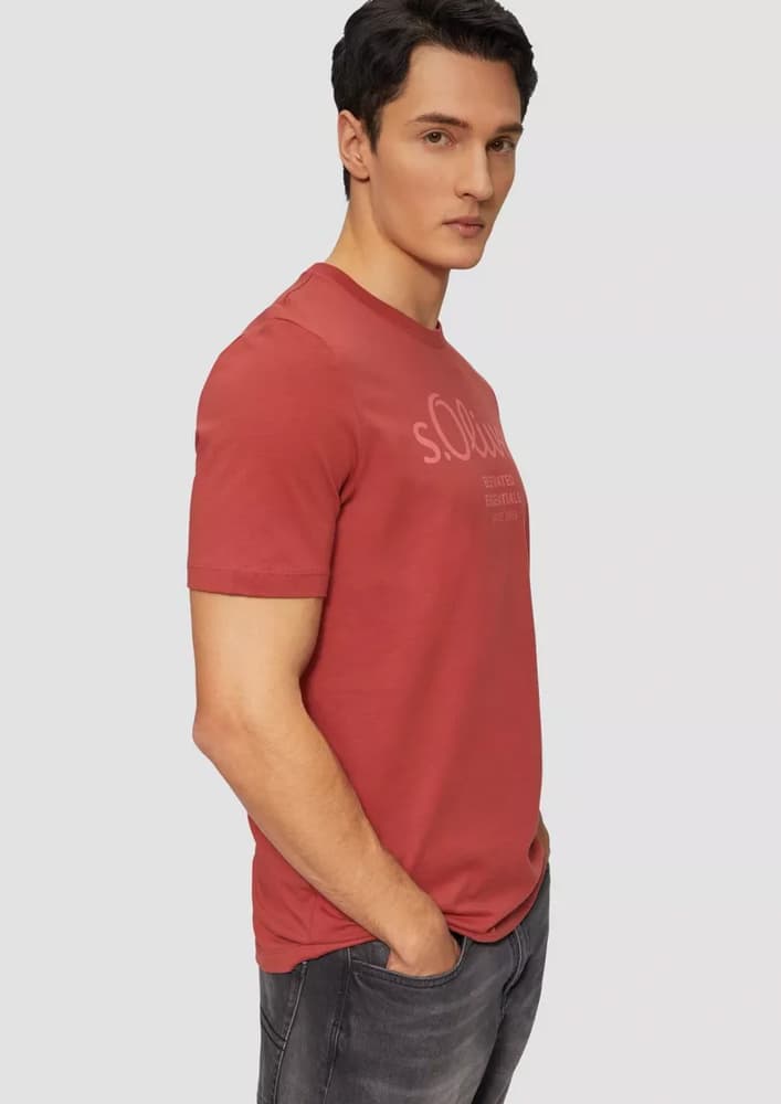 Ανδρικό T-shirt Κόκκινο S.Oliver 2139909-35D1