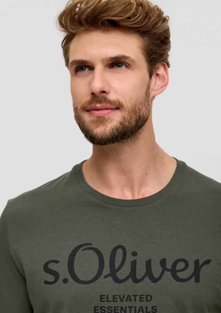 Ανδρικό T-shirt Λαδί S.Oliver 2139909-79D1