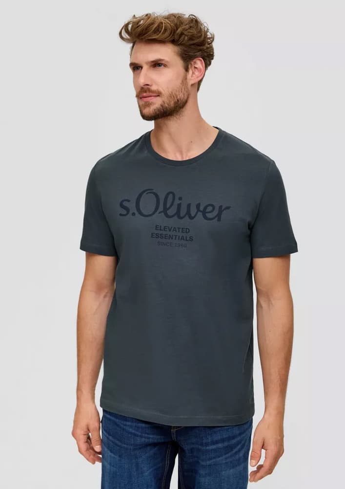 Ανδρικό T-shirt Ανθρακί S.Oliver 2139909-95D2