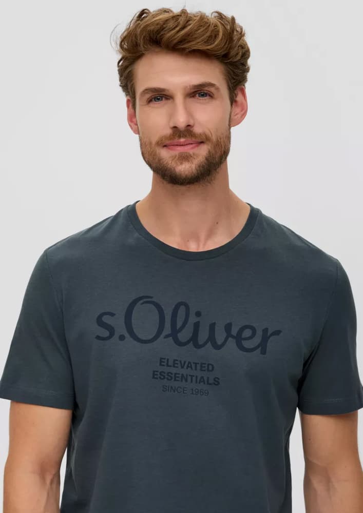 Ανδρικό T-shirt Ανθρακί S.Oliver 2139909-95D2
