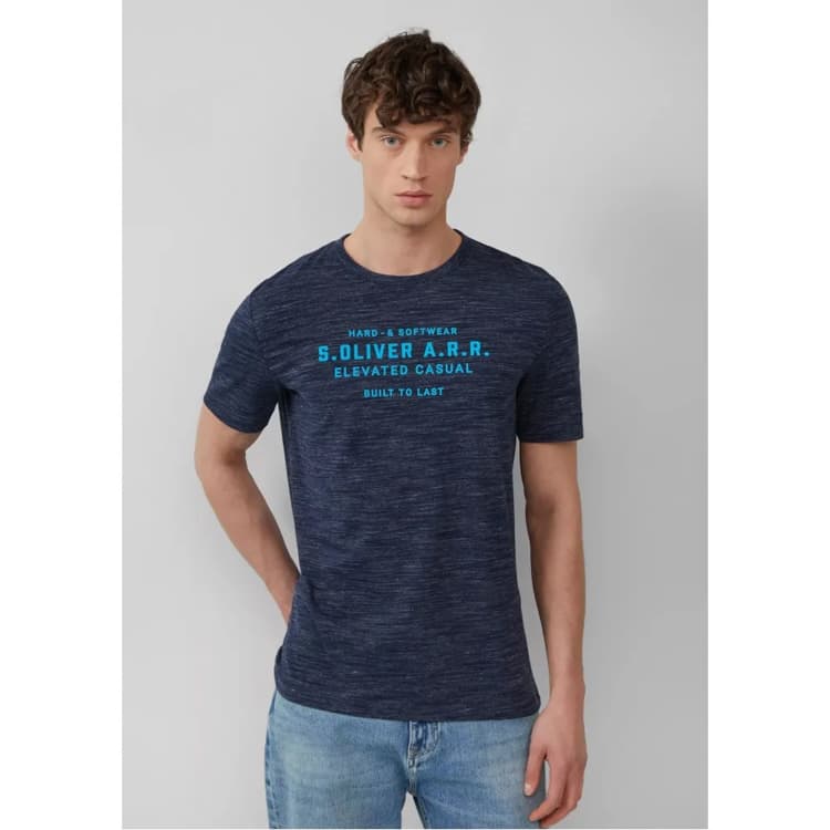 Ανδρικό T-shirt Navy Μπλε S.Oliver 2161564-58D1