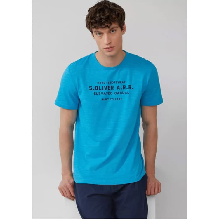 Ανδρικό T-shirt Μπλε S.Oliver 2161564-62D1