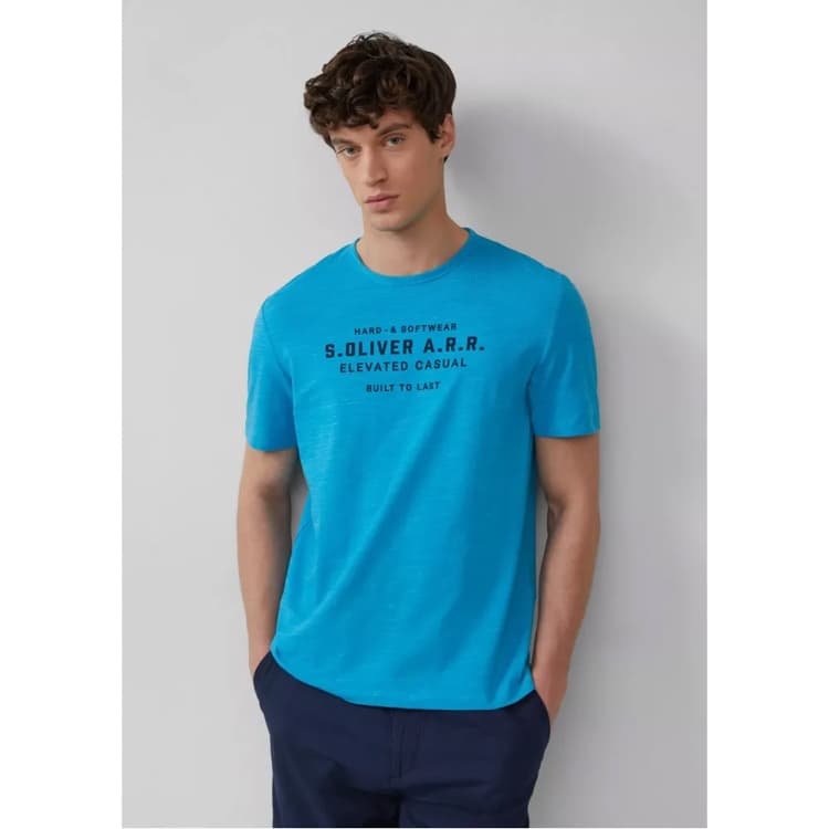 Ανδρικό T-shirt Μπλε S.Oliver 2161564-62D1