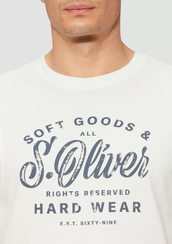 Ανδρικό T-Shirt Λευκό S.Oliver 2164753-01D1