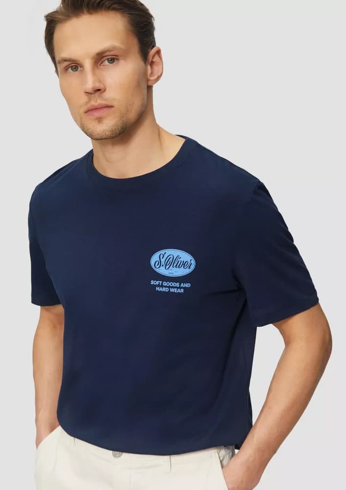 Ανδρικό T-Shirt Navy Μπλε S.Oliver 2164753-58D2
