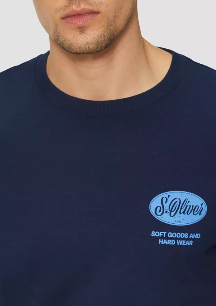Ανδρικό T-Shirt Navy Μπλε S.Oliver 2164753-58D2