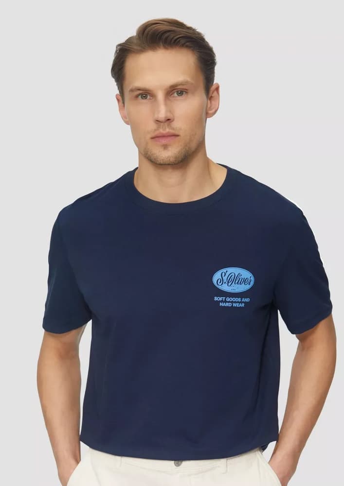 Ανδρικό T-Shirt Navy Μπλε S.Oliver 2164753-58D2