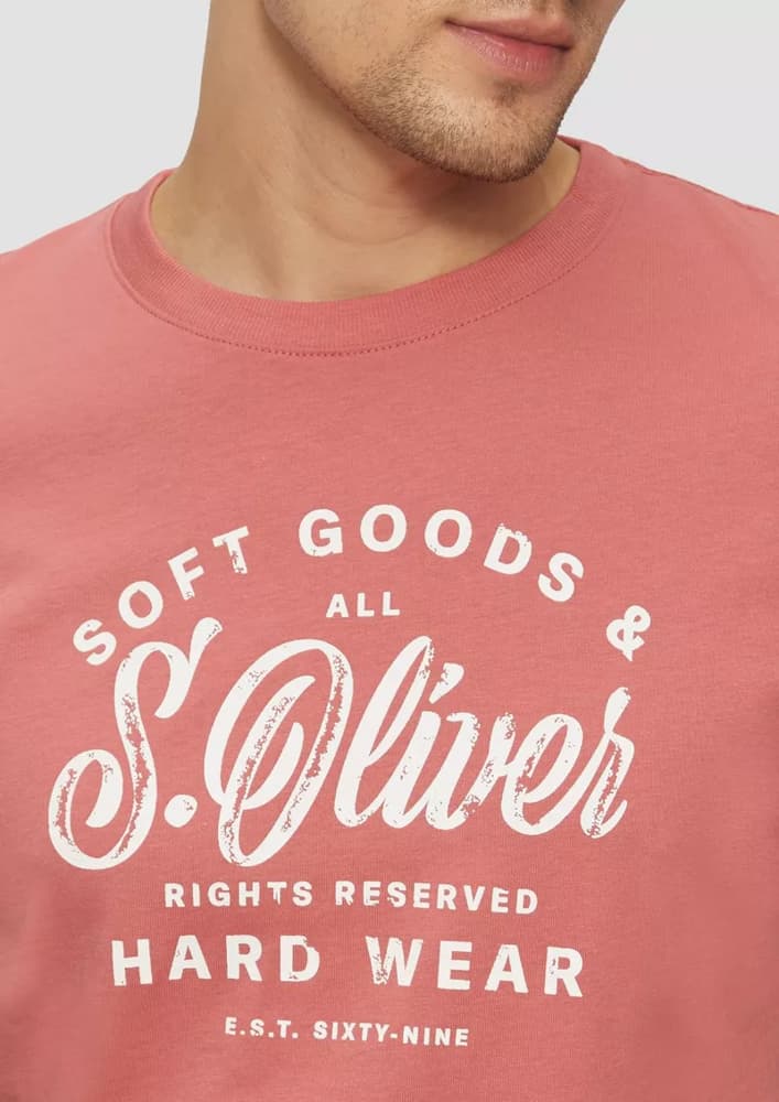 Ανδρικό T-Shirt Κοραλί S.Oliver 2164753-42D1