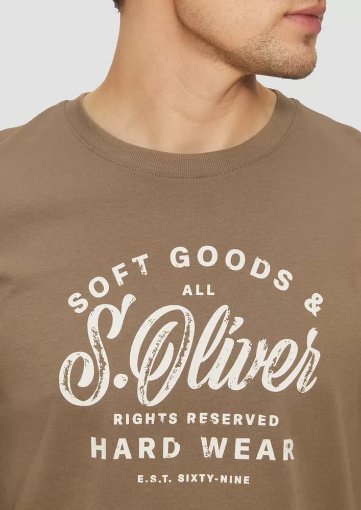 Ανδρικό T-Shirt Καφέ S.Oliver 2164753-84D1