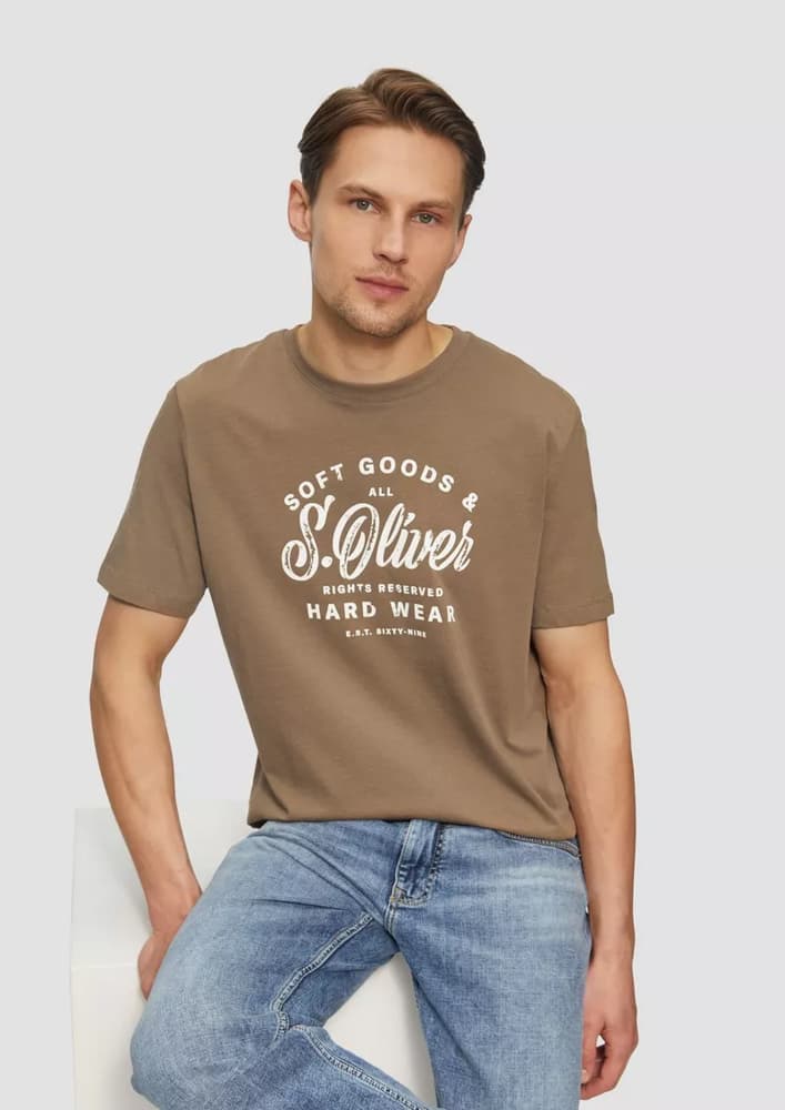 Ανδρικό T-Shirt Καφέ S.Oliver 2164753-84D1