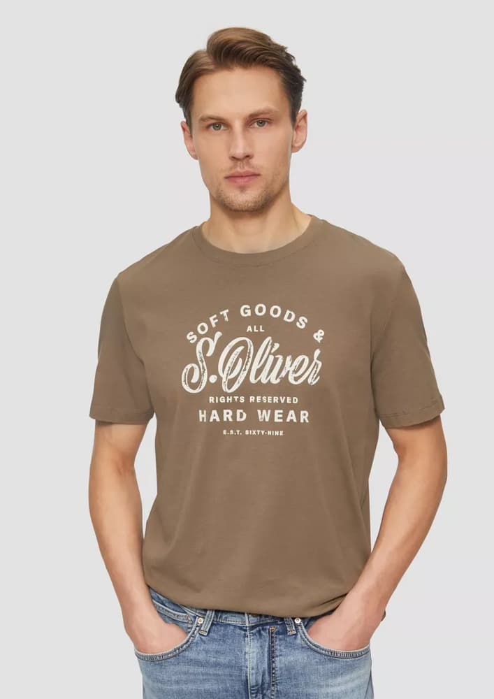 Ανδρικό T-Shirt Καφέ S.Oliver 2164753-84D1
