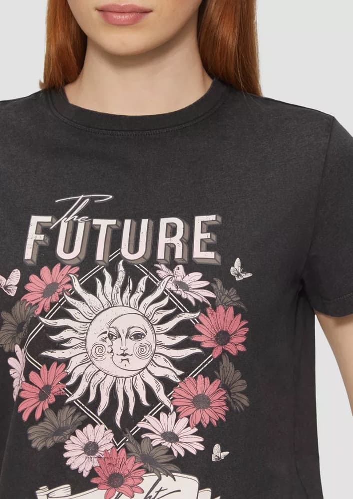 Γυναικείο T-shirt Μαύρο S.Oliver 2165278-99D1