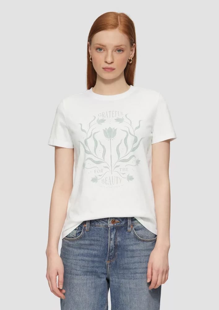 Γυναικείο T-shirt Λευκό S.Oliver 2165280-01D0