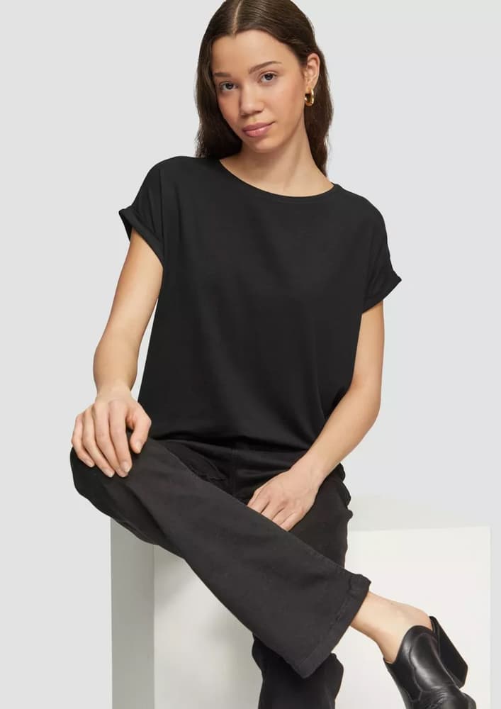 Γυναικείο T-shirt Μαύρο S.Oliver 2165942-9999