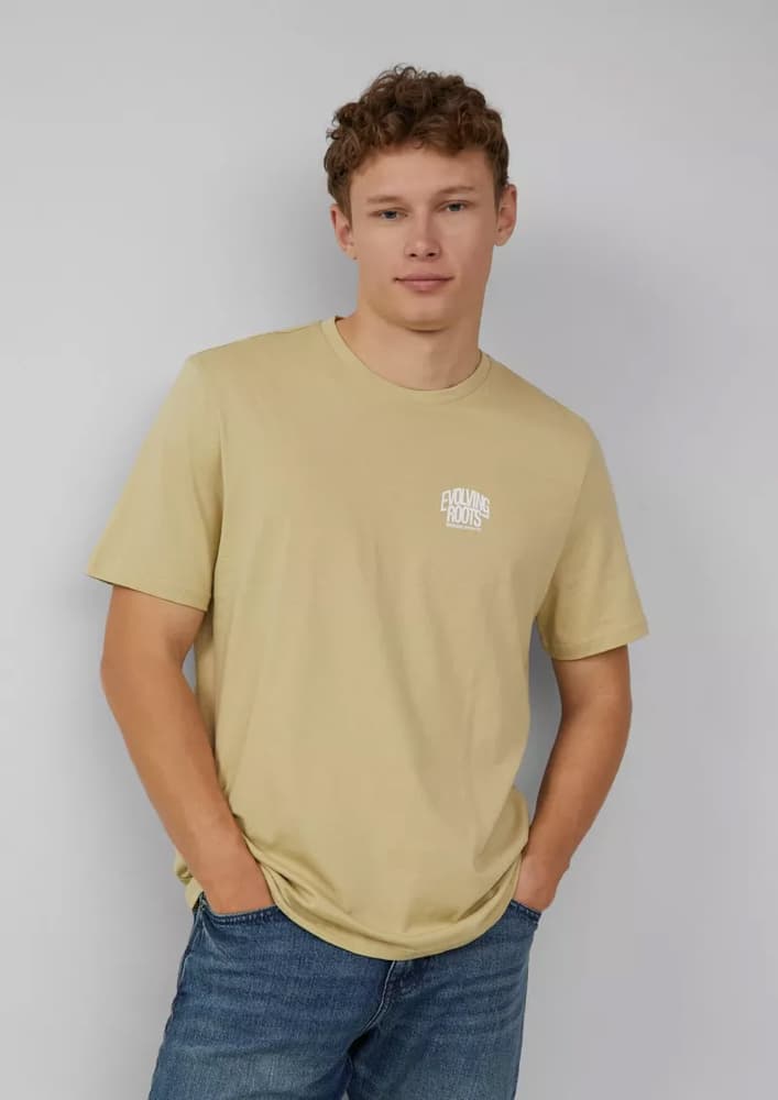 Ανδρικό T-shirt Μπεζ S.Oliver 2167419-7265