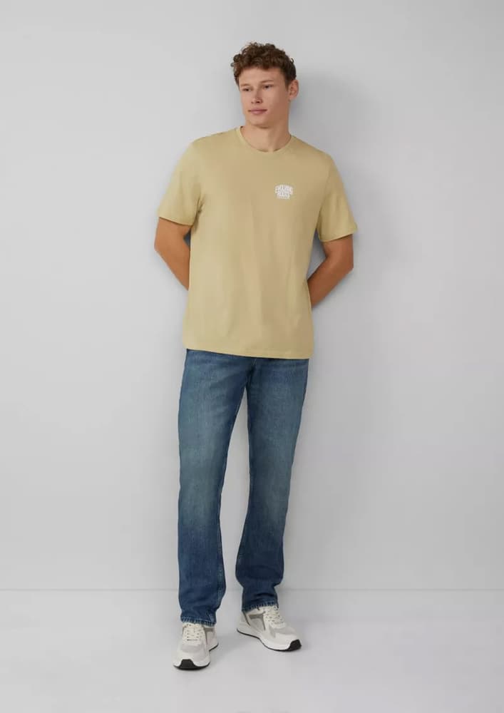 Ανδρικό T-shirt Μπεζ S.Oliver 2167419-7265