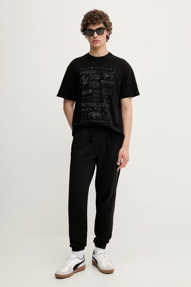 Ανδρικό Archive Logos T-shirt Μαύρο Tommy Jeans DM0DM21584-BDS