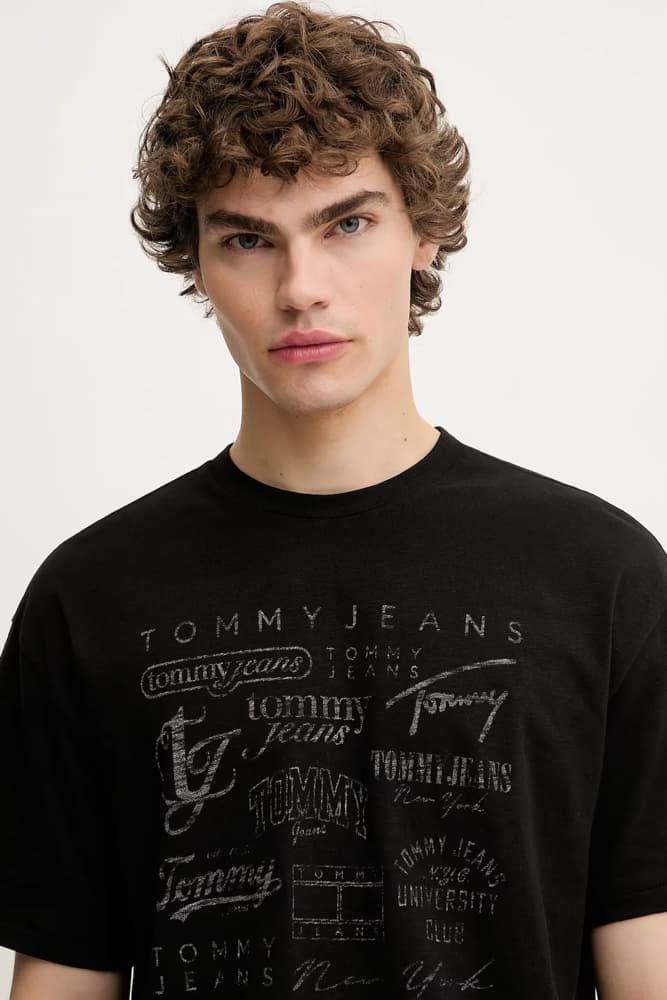 Ανδρικό Archive Logos T-shirt Μαύρο Tommy Jeans DM0DM21584-BDS