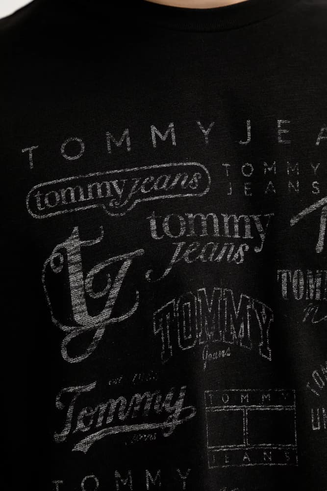 Ανδρικό Archive Logos T-shirt Μαύρο Tommy Jeans DM0DM21584-BDS
