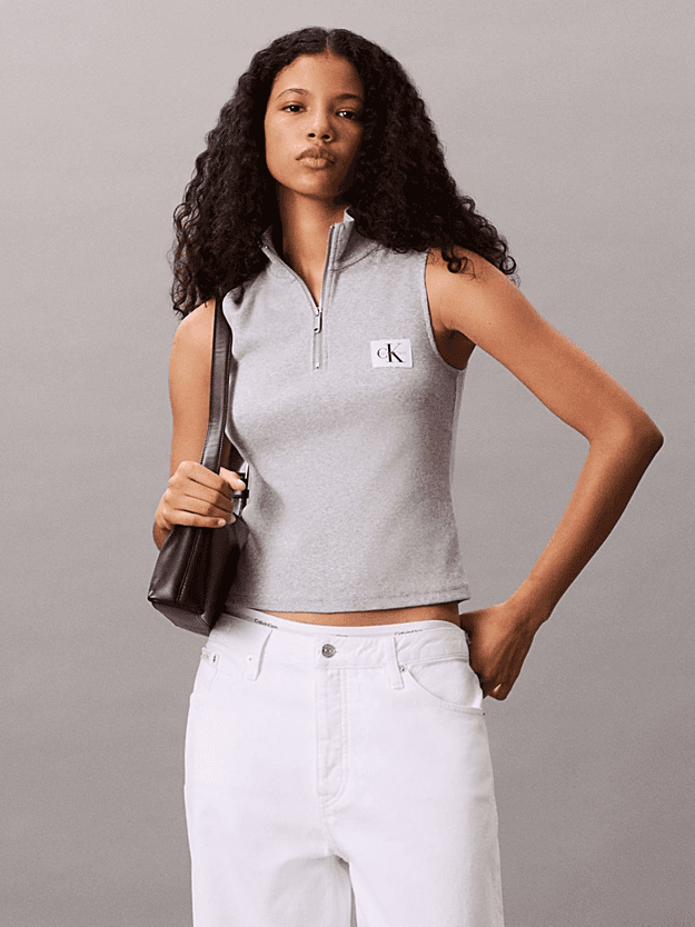 Γυναικείο Αμάνικο Τοπ Γκρι Calvin Klein LV047C909G-P79