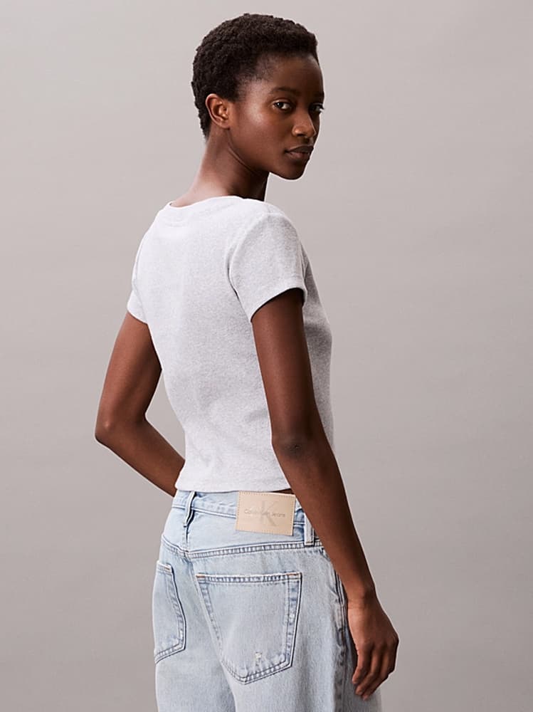 Γυναικείο T-shirt Γκρι Calvin Klein LV047C910G-P79