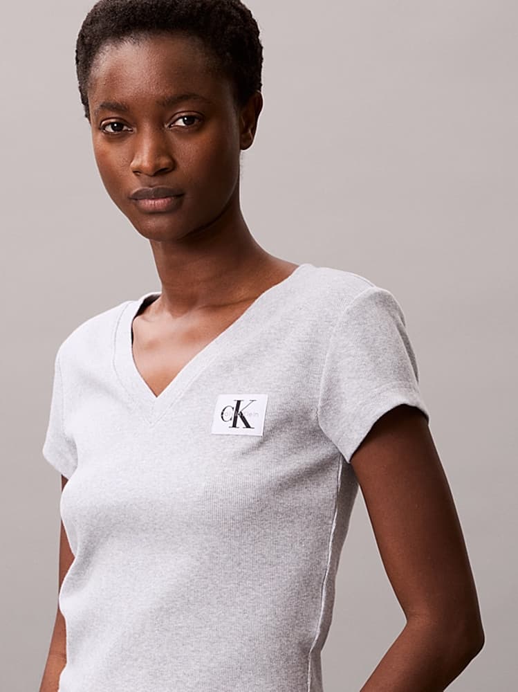 Γυναικείο T-shirt Γκρι Calvin Klein LV047C910G-P79