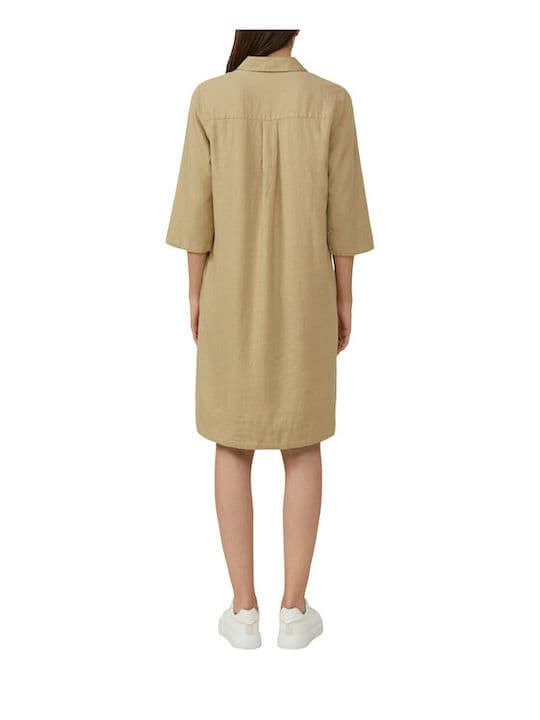Γυναικείο Λινό Φόρεμα Μπεζ S.Oliver 2163731-8363