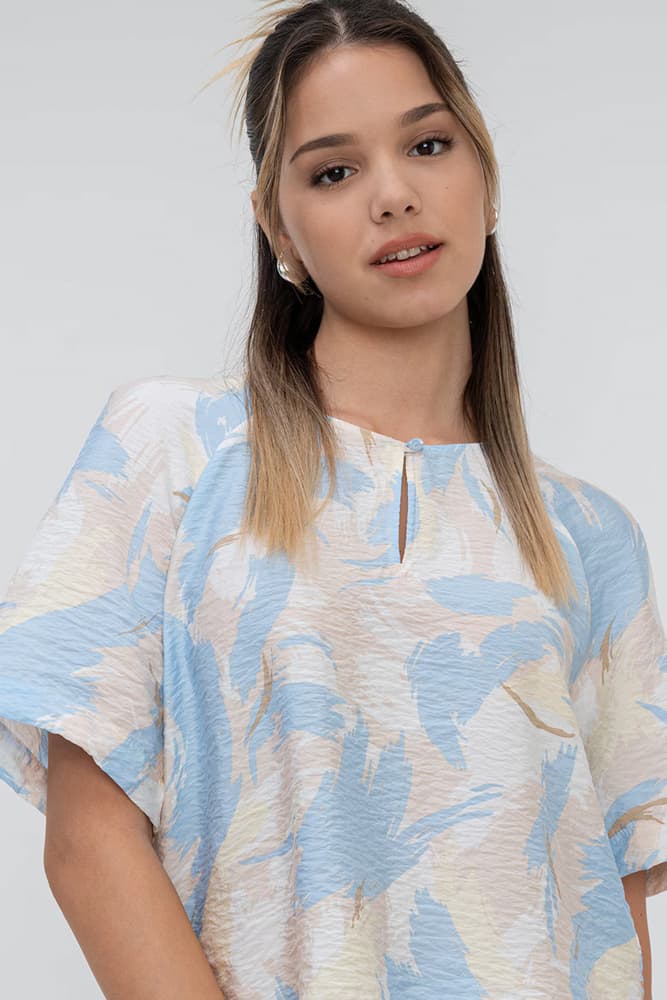 Γυναικεία Κοντομάνικη Μπλούζα Γαλάζια S.Oliver 2163676-81A1